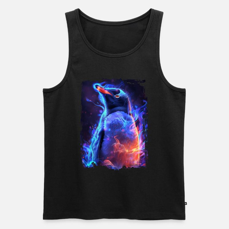 Pinguin - Männer Premium Bio Tank Top - Schwarz