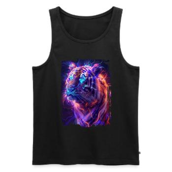 Tigre - Débardeur bio Premium Homme - noir - Devant - Michal (187cm)