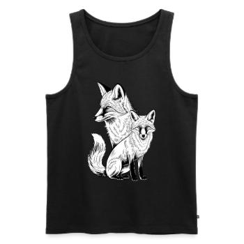 Fuchs - Männer Premium Bio Tank Top - Schwarz - Vorne - Michal (187cm)
