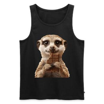 Meerkat - Men's Premium Organic Tank Top - black - Front - Michal (187cm)