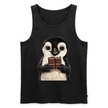Penguin - Men's Premium Organic Tank Top - black - Front - Michal (187cm)