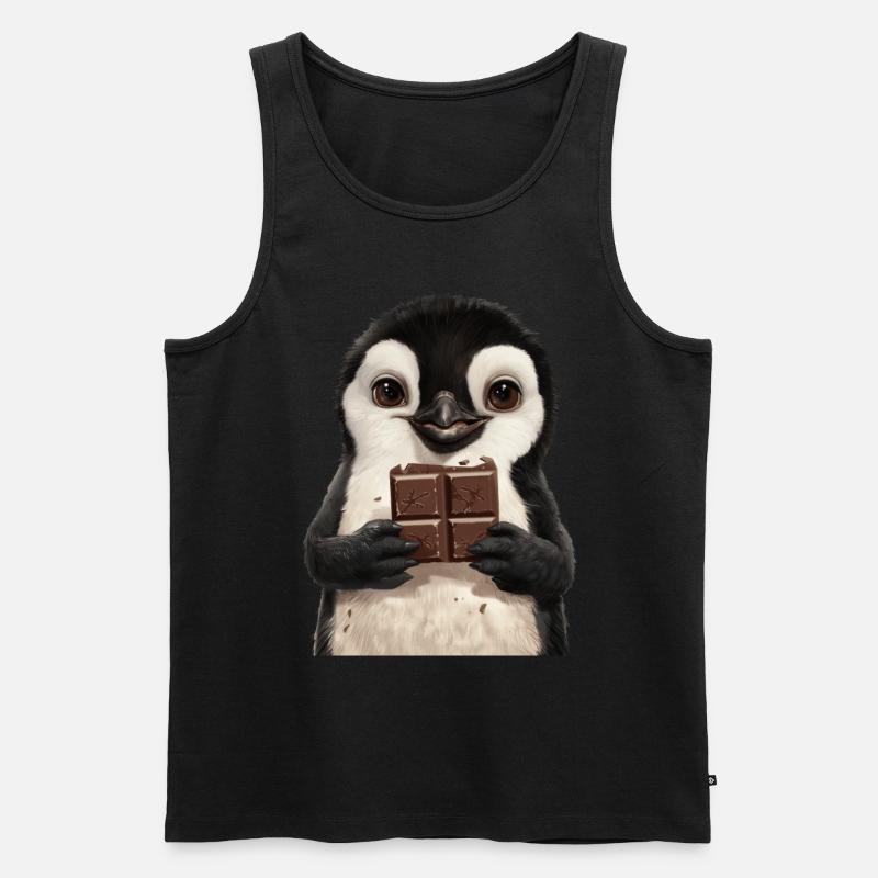 Pinguin - Männer Premium Bio Tank Top - Schwarz