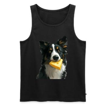 Chien - Débardeur bio Premium Homme - noir - Devant - Michal (187cm)