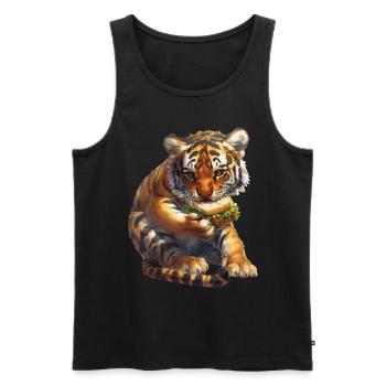 Tigre - Débardeur bio Premium Homme - noir - Devant - Michal (187cm)