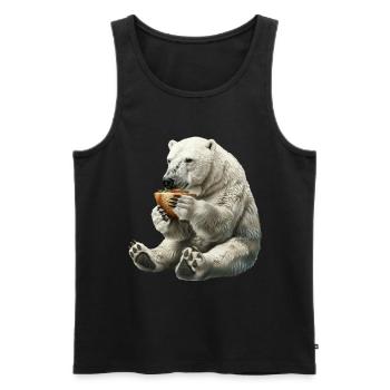 Polar bear - Men's Premium Organic Tank Top - black - Front - Michal (187cm)