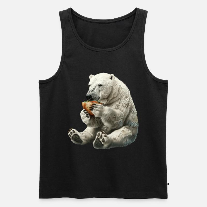 Eisbär - Männer Premium Bio Tank Top - Schwarz