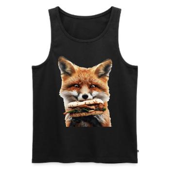 Fuchs - Männer Premium Bio Tank Top - Schwarz - Vorne - Michal (187cm)