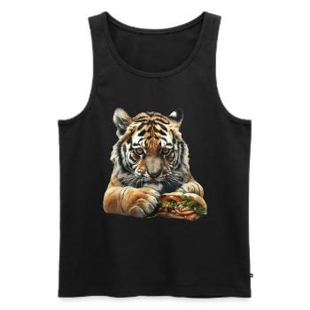 Tigre - Débardeur bio Premium Homme - noir - Devant - Michal (187cm)