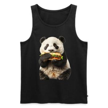 Panda - Débardeur bio Premium Homme - noir - Devant - AI Model Male 178 light (178cm)
