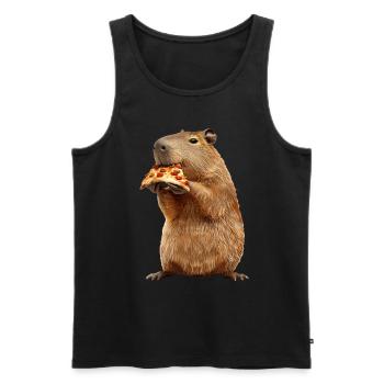 Capybara - Men's Premium Organic Tank Top - black - Front - Michal (187cm)