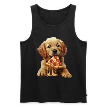 Chien - Débardeur bio Premium Homme - noir - Devant - Michal (187cm)