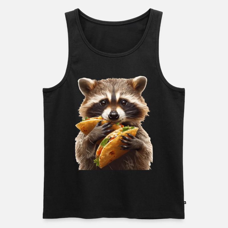 Waschbär - Männer Premium Bio Tank Top - Schwarz