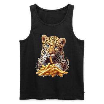 Leopard - Men's Premium Organic Tank Top - black - Front - AI Model Male 178 light (178cm)