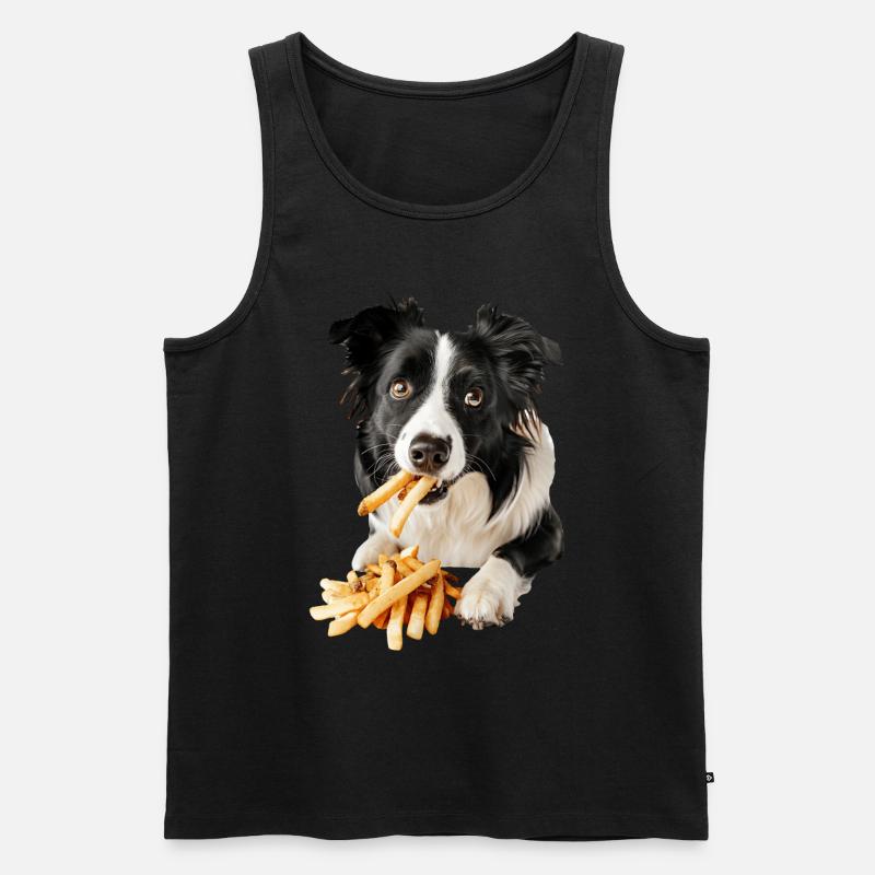 Border Collie - Männer Premium Bio Tank Top - Schwarz