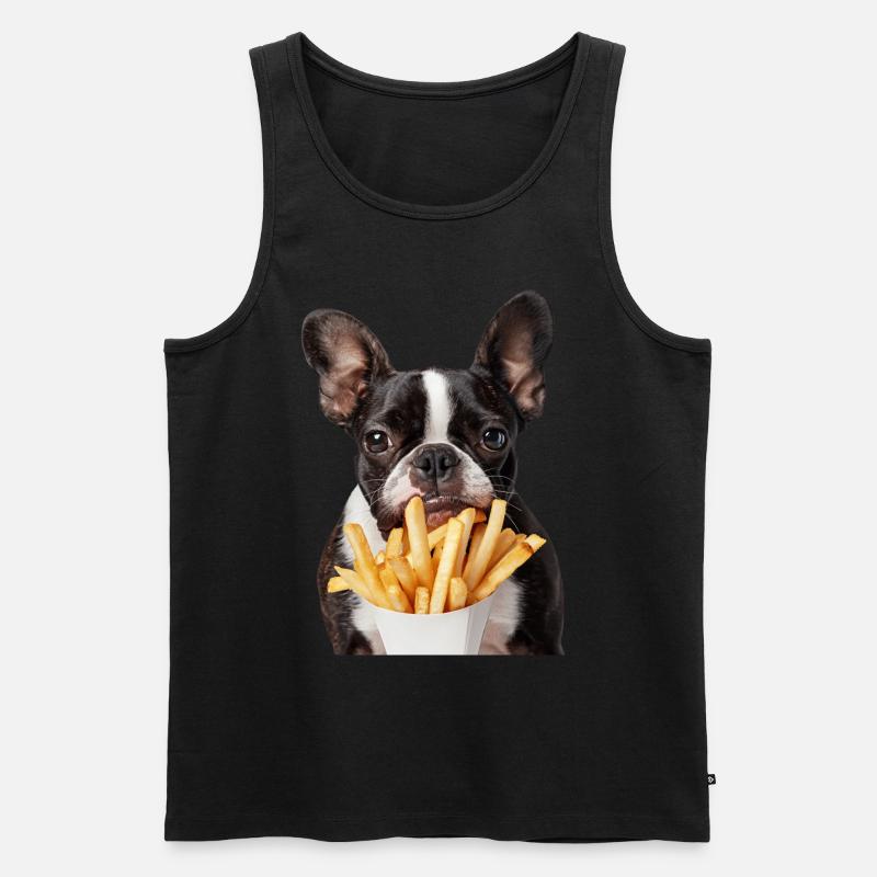 Boston Terrier - Männer Premium Bio Tank Top - Schwarz