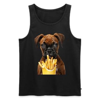 Boxer - Men's Premium Organic Tank Top - black - Front - Michal (187cm)