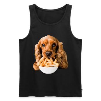 Cocker Spaniel - Débardeur bio Premium Homme - noir - Devant - Michal (187cm)
