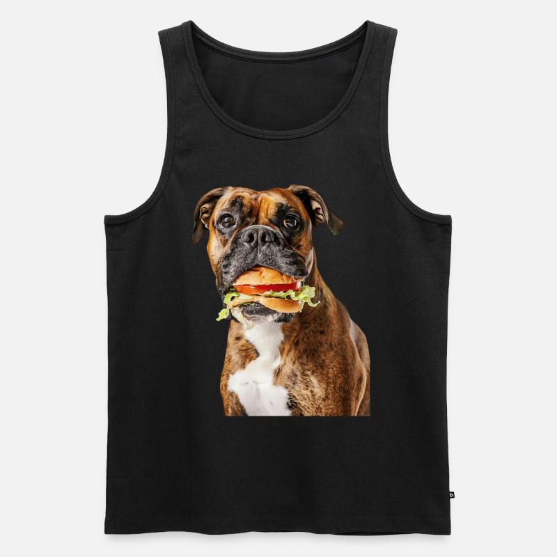 Boxer - Männer Premium Bio Tank Top - Schwarz