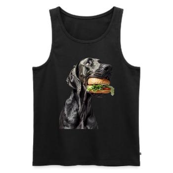 Great Dane - Men's Premium Organic Tank Top - black - Front - AI Model Male 178 light (178cm)