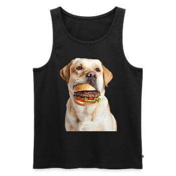 Labrador Retriever - Männer Premium Bio Tank Top - Schwarz - Vorne - Michal (187cm)