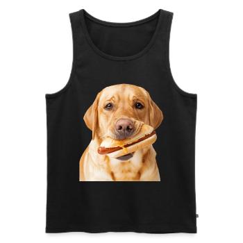 Labrador Retriever - Männer Premium Bio Tank Top - Schwarz - Vorne - Michal (187cm)
