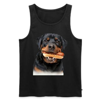 Rottweiler - Débardeur bio Premium Homme - noir - Devant - AI Model Male 178 light (178cm)