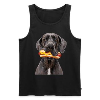 Great Dane - Men's Premium Organic Tank Top - black - Front - AI Model Male 178 light (178cm)