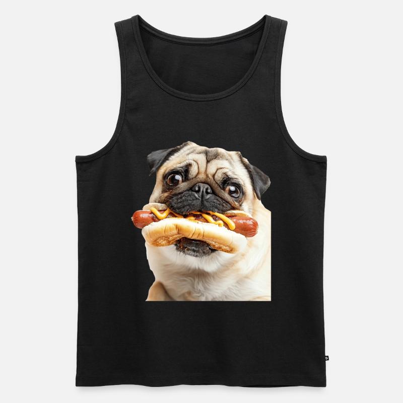 Mops - Männer Premium Bio Tank Top - Schwarz