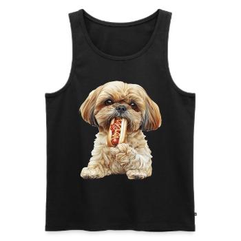 Shih Tzu - Männer Premium Bio Tank Top - Schwarz - Vorne - Michal (187cm)