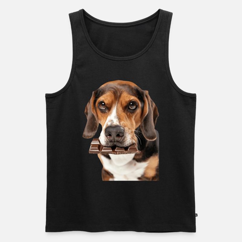 Beagle - Männer Premium Bio Tank Top - Schwarz