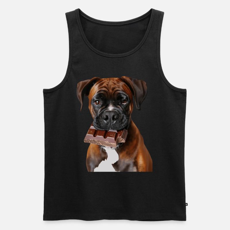 Boxer - Männer Premium Bio Tank Top - Schwarz