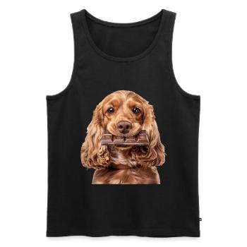 Cocker Spaniel - Männer Premium Bio Tank Top - Schwarz - Vorne - AI Model Male 178 light (178cm)