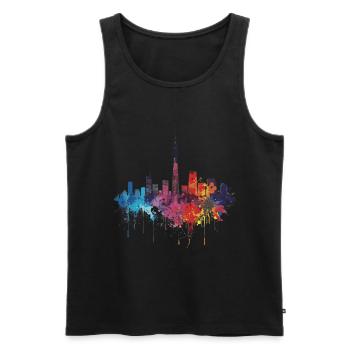 Today - Men's Premium Organic Tank Top - black - Front - Michal (187cm)