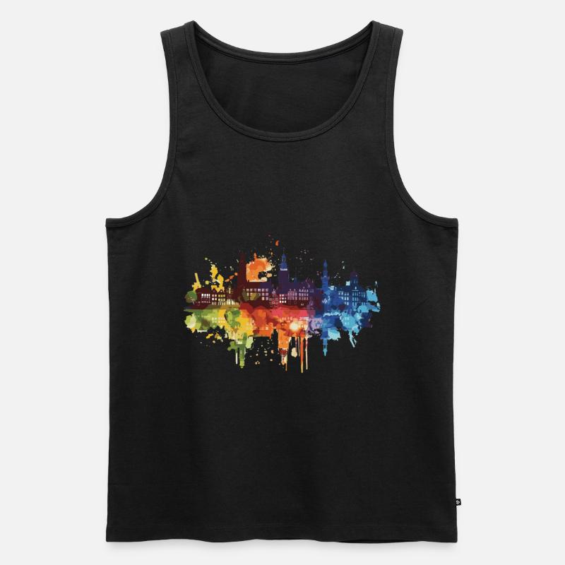 Velsen - Männer Premium Bio Tank Top - Schwarz