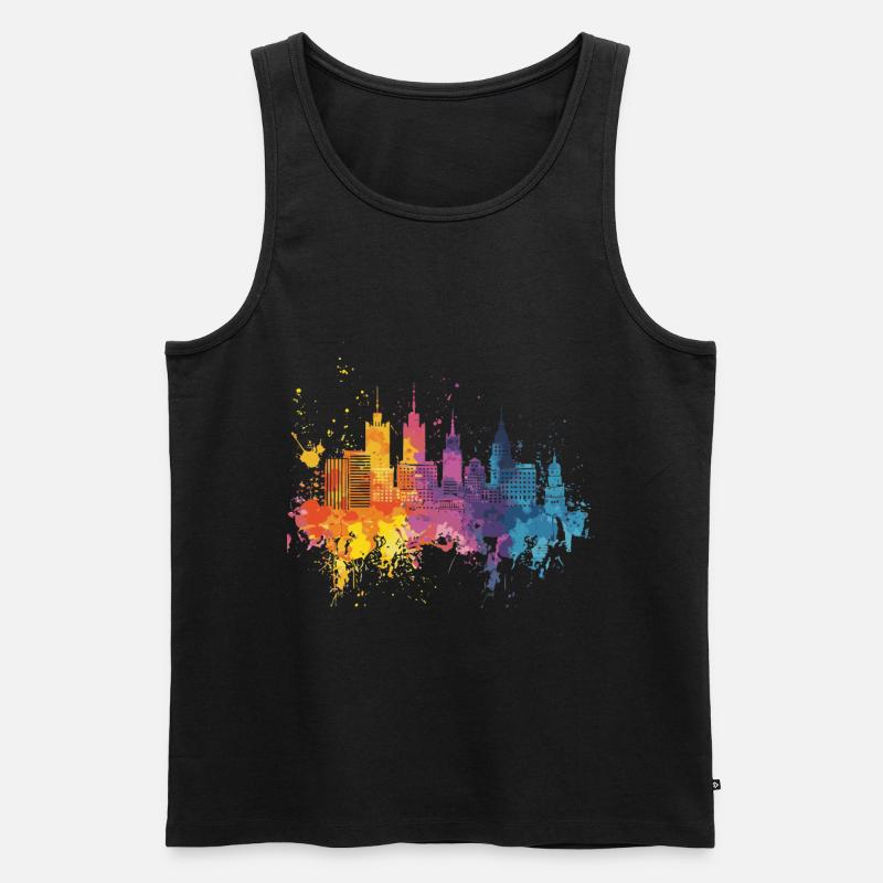 Kattowitz - Männer Premium Bio Tank Top - Schwarz