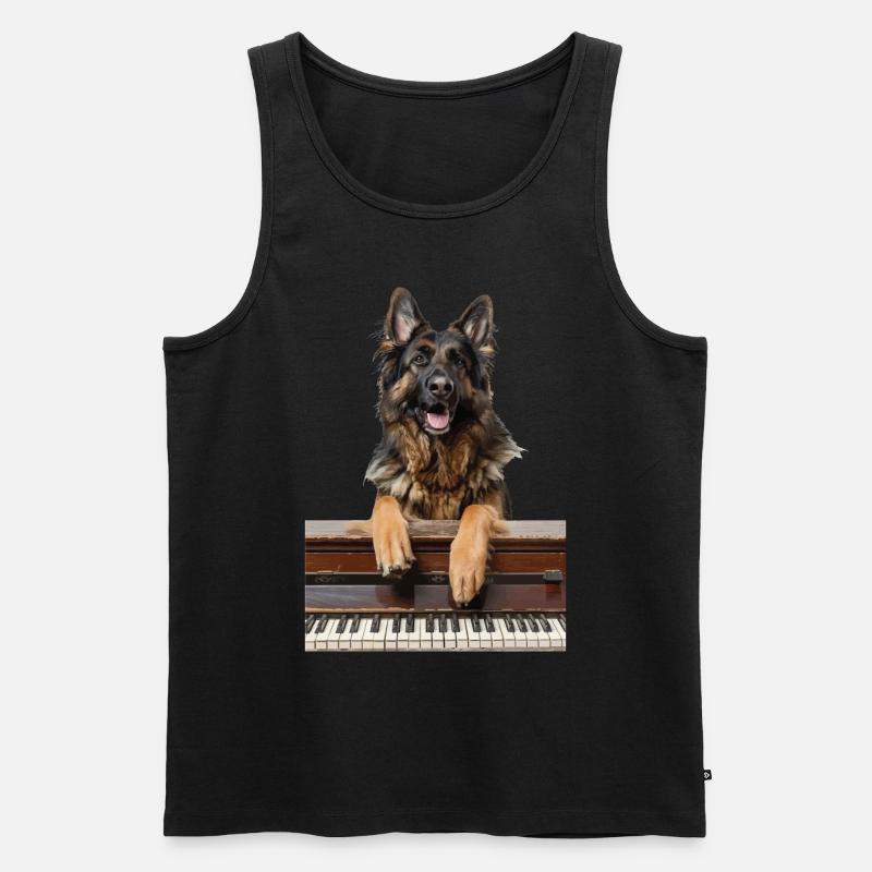 Deutscher Schäferhund - Männer Premium Bio Tank Top - Schwarz