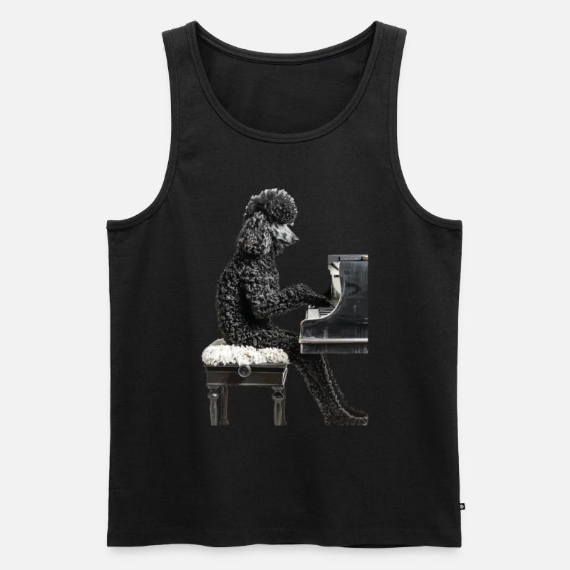 Pudel - Männer Premium Bio Tank Top - Schwarz