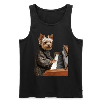 Yorkshire Terrier - Männer Premium Bio Tank Top - Schwarz - Vorne - Michal (187cm)