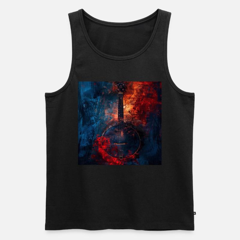 Banjo - Männer Premium Bio Tank Top - Schwarz