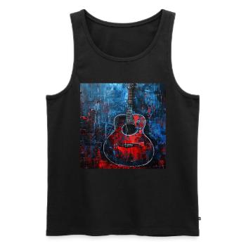 Guitare - Débardeur bio Premium Homme - noir - Devant - AI Model Male 178 light (178cm)