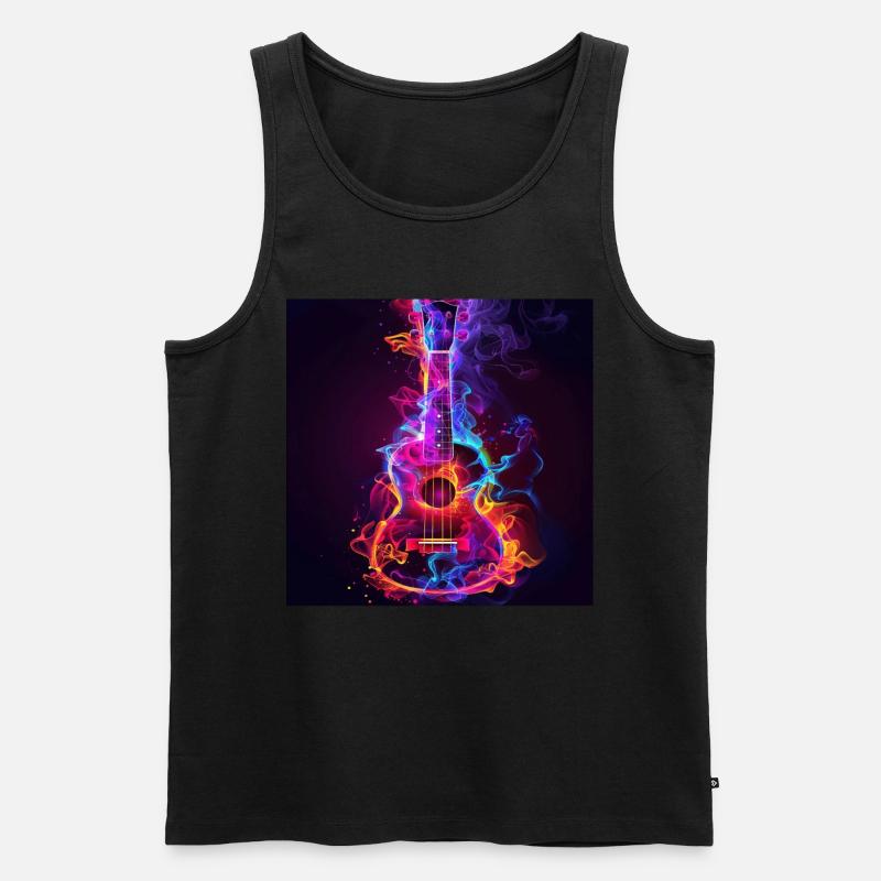 Ukulele - Männer Premium Bio Tank Top - Schwarz