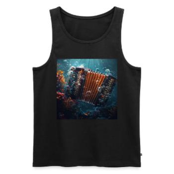 Akkordeon - Männer Premium Bio Tank Top - Schwarz - Vorne - Michal (187cm)