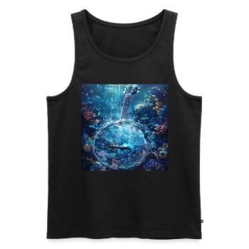 Banjo - Männer Premium Bio Tank Top - Schwarz - Vorne - Michal (187cm)