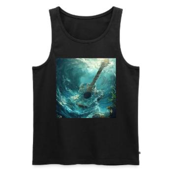 Gitarre - Männer Premium Bio Tank Top - Schwarz - Vorne - Michal (187cm)
