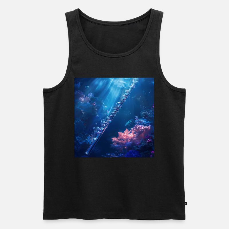 Querflöte - Männer Premium Bio Tank Top - Schwarz