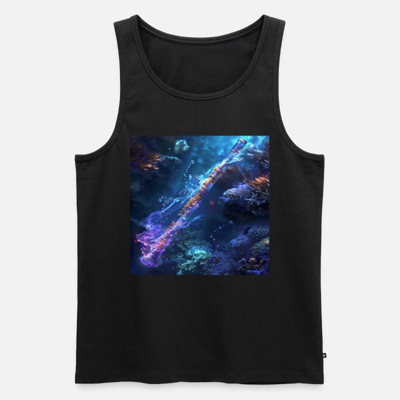Querflöte - Männer Premium Bio Tank Top - Schwarz