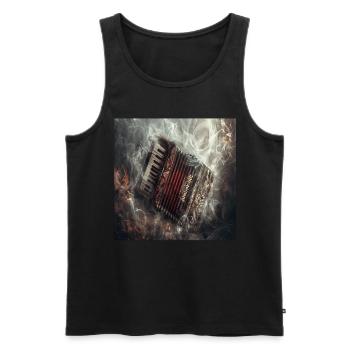 Akkordeon - Männer Premium Bio Tank Top - Schwarz - Vorne - AI Model Male 178 light (178cm)