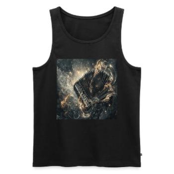 Akkordeon - Männer Premium Bio Tank Top - Schwarz - Vorne - Michal (187cm)