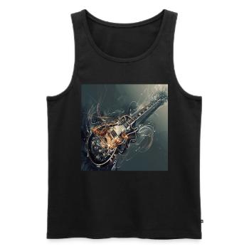 Gitarre - Männer Premium Bio Tank Top - Schwarz - Vorne - Michal (187cm)