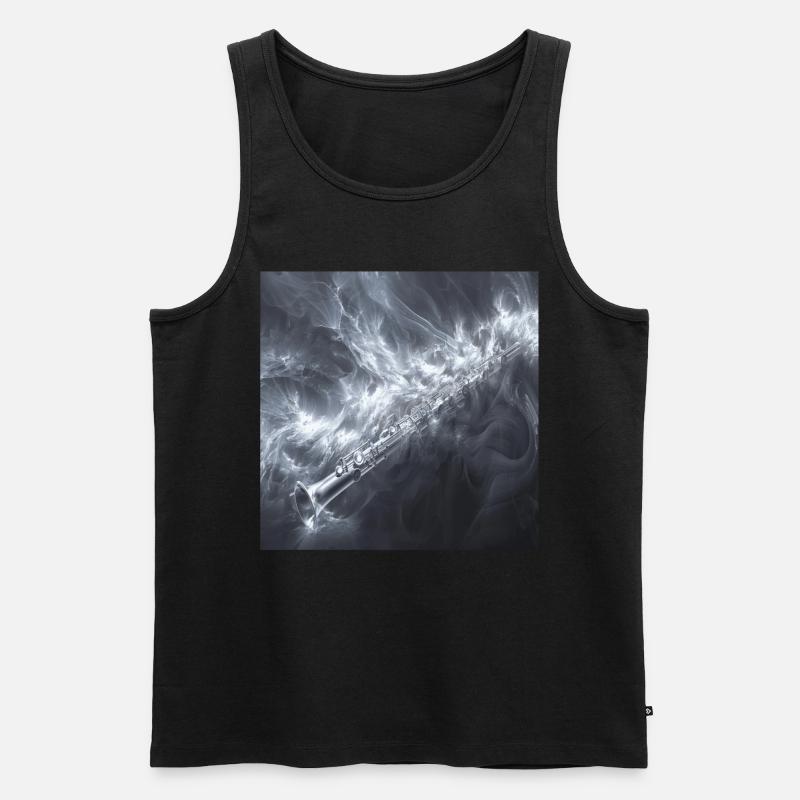 Querflöte - Männer Premium Bio Tank Top - Schwarz